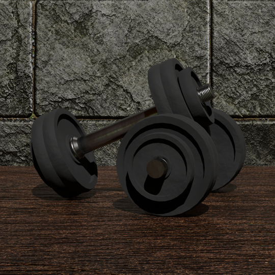 Low Poly Dumbbells | 3D Model by JamPre
